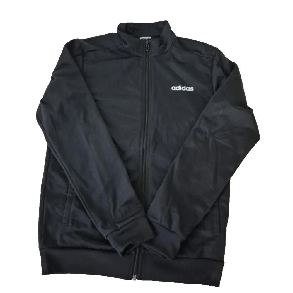Adidas Jacket  Mens Medium Black Long Sleeve Full Zip Active Wear Track Outdoor